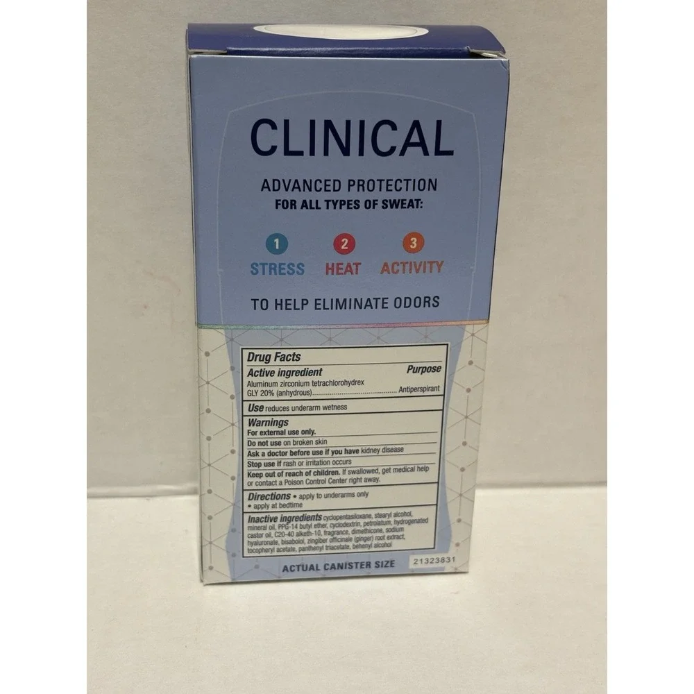 Secret Clinical Completely Clean Invisible Solid 100HR Antiperspirant 1.6 oz NEW